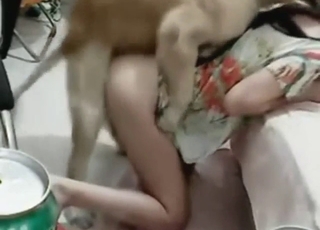 Zoo XXX with a sexy girl from China and her dog