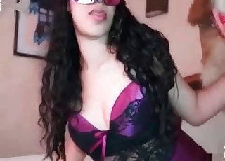 Lady in stockings enjoys her doggy